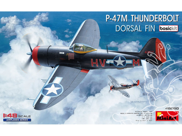 Mini Art maquette avion 48060 P-47M THUNDERBOLT. DORSAL FIN. BASIC KIT 1/48