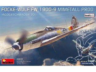 Mini Art maquette avion 48040 FOCKE-WULF FW 190D-9. MIMETALL PROD. JAGDGESCHWADER 301. BASIC KIT 1/48