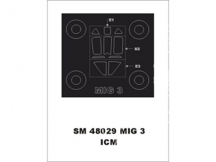 Montex Mini Mask SM48029 MiG-3 Icm 1/48