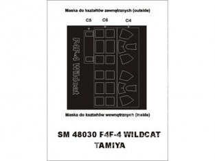 Montex Mini Mask SM48030 Grumman F4F-4 Wildcat Tamiya 1/48