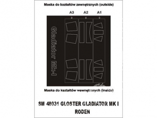 Montex Mini Mask SM48031 Gloster Gladiator MkI Roden 1/48