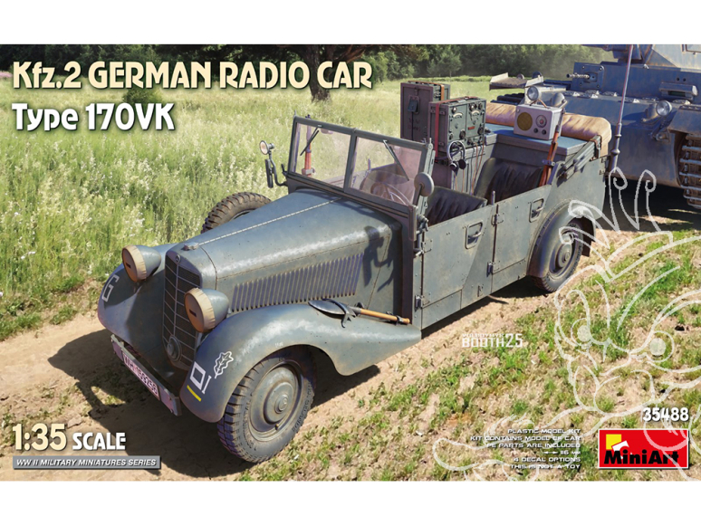 MINI ART maquette militaire 35488 Kfz.2 GERMAN RADIO CAR TYPE 170VK 1/35