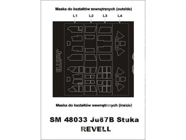 Montex Mini Mask SM48033 Junkers Ju87B Stuka Hasegawa - Revell 1/48