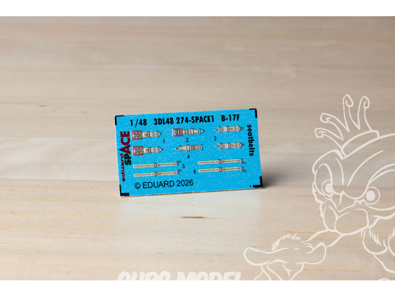 Eduard Space décalques 3D 3DL48274 Harnais B-17F Revell 1/48