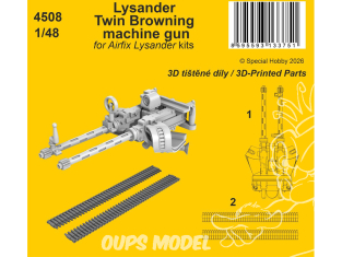 CMK kit resine 4508 Mitrailleuse double Browning pour Lysander kit Airfix 1/48