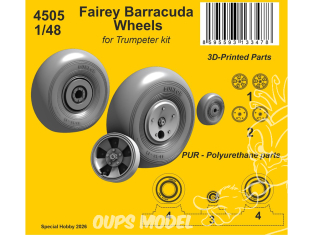 CMK kit resine 4505 Roues Fairey Barracuda kit Trumpeter 1/48