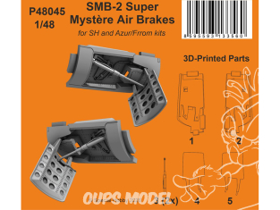 Special Hobby 3D Print P48045 SMB-2 Super Mystère Air Brakes kit Special Hobby, Azur et Frrom 1/48