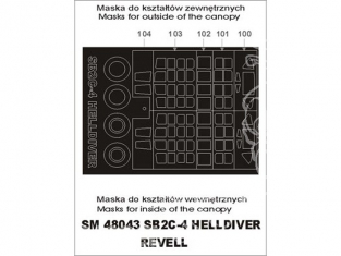 Montex Mini Mask SM48043 SB2C-4 Helldiver Revell 1/48