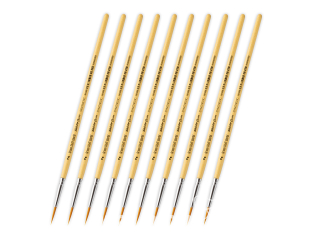 Green Stuff 5800 TABLETOP SERIES Pinceaux synthétiques 2 lot de 10