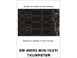Montex Mini Mask SM48093 MiG-15 UTI Trumpeter 1/48
