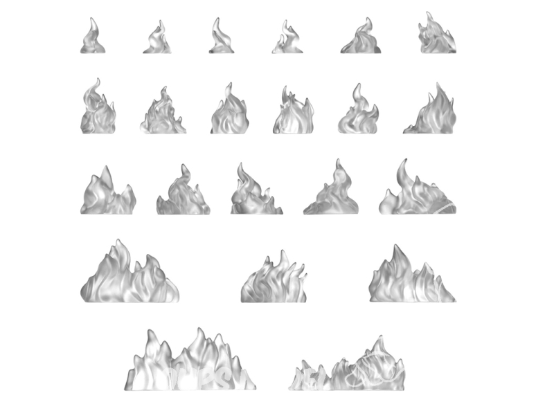 Green Stuff 12783 Flammes de feu grandes 1/48 1/35