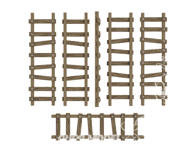 Green Stuff 12720 Grandes échelles en bois 1/48 1/35