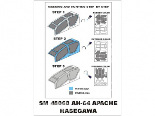 Montex Mini Mask SM48068 AH-64 Apache Hasegawa 1/48