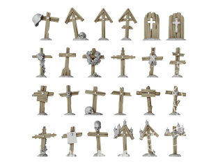 Green Stuff 12722 Croix en bois de tranchée 1:48-1:35