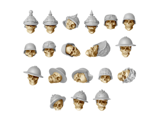 Green Stuff 13630 Crânes avec casques 1:48