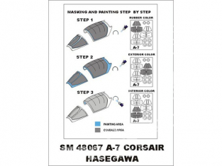 Montex Mini Mask SM48067 Vought A-7 Corsair Hasegawa 1/48