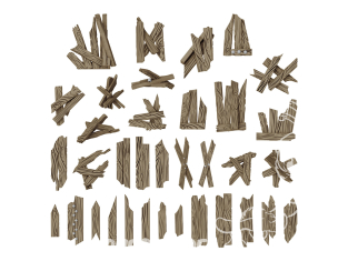 Green Stuff 12724 Planches de bois brisées 1:48–1:35