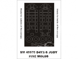 Montex Mini Mask SM48070 D4Y2-S Judy Fine Molds 1/48