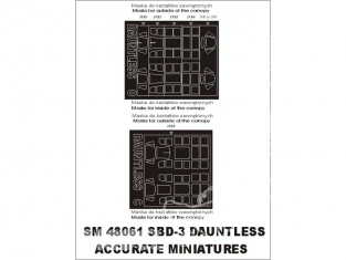 Montex Mini Mask SM48061 Douglas SBD-3 Dauntless Accurate miniatures 1/48