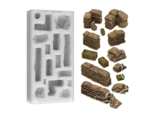 Green Stuff 13405 Moules en Silicone Sacs de sable 1/35 1/48