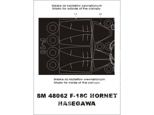 Montex Mini Mask SM48062 F-18 Hornet Hasegawa 1/48