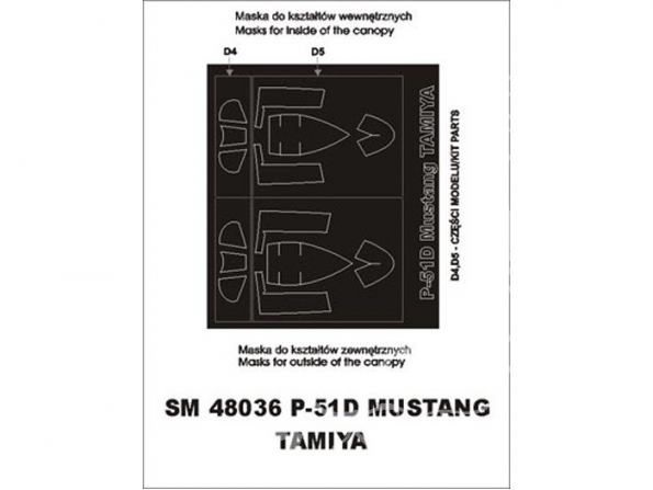 Montex Mini Mask SM48036 P-51D Mustang Tamiya 1/48