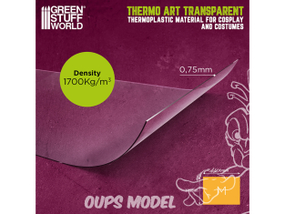 Green Stuff 14136 ThermoArt Transparent pour thermoformage sous vide 375x500mm 0.75mm (M)