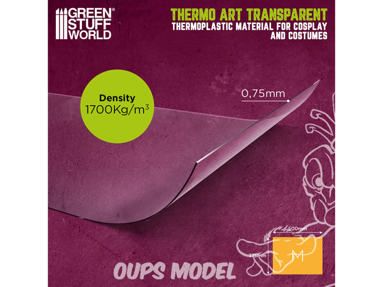 Green Stuff 14136 ThermoArt Transparent pour thermoformage sous vide 375x500mm 0.75mm (M)