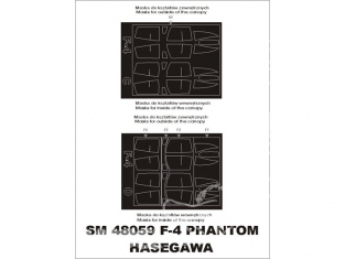 Montex Mini Mask SM48059 F-4 Phantom Hasegawa 1/48