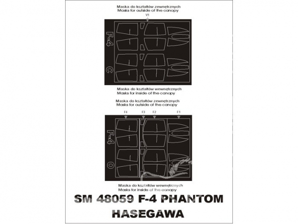 Montex Mini Mask SM48059 F-4 Phantom Hasegawa 1/48