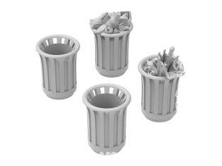 Green Stuff 13644 Corbeille Tulipe​ Ronde 1:48