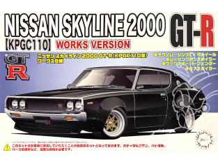 Fujimi maquette voiture 46716 Nissan Skyline 2000 GT-R KPGC110 Works version 1/24