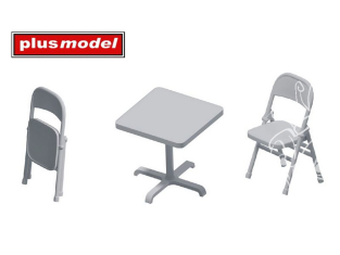 Plus Model Diorama DP3075 Chaises et table pliantes imprimée 3D 1/35
