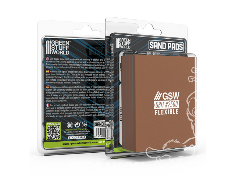 Green Stuff 13614 Tampons de ponçage flexibles Grain 2500