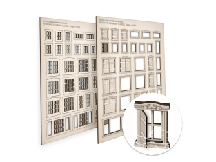 Green Stuff 13702 Fenêtres maquette classiques Petites 1/35 1/48