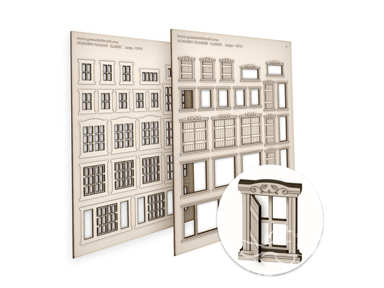 Green Stuff 13701 Fenêtres maquette classiques Grandes 1/35 1/48