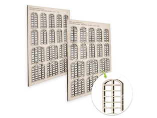 Green Stuff 13709 Fenêtres Industrielles arquées Grandes (type 2) 1/35 1/48