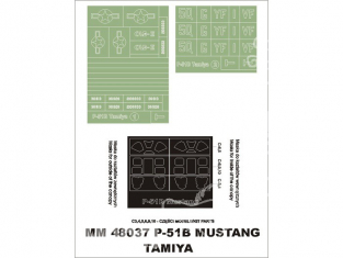 Montex Maxi Mask MM48037 P-51B Mustang Tamiya 1/48
