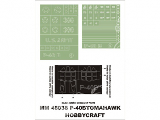 Montex Maxi Mask MM48038 P-40B Tomahawk Hobbycraft 1/48