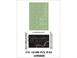 Montex Maxi Mask MM48040 PZL P.24 F/G Mirage 1/48