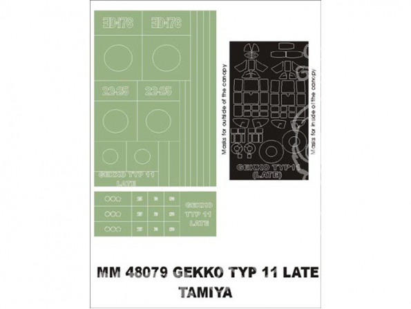 Montex Maxi Mask MM48079 Gekko Type 11 Tamiya 1/48