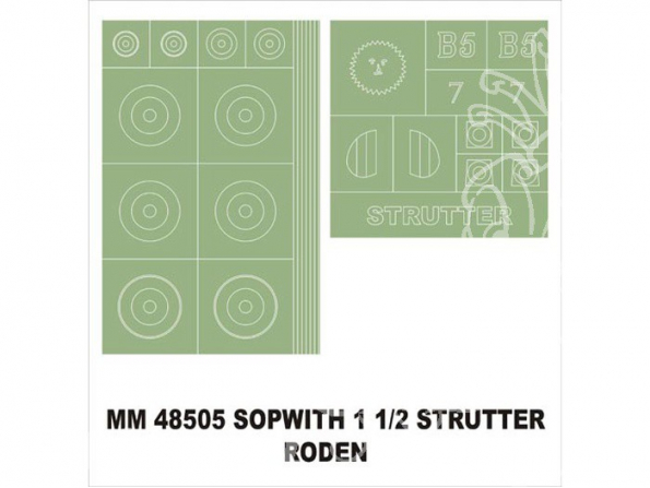 Montex Maxi Mask MM48505 Sopwith 1 1/2 Strutter Roden 1/48