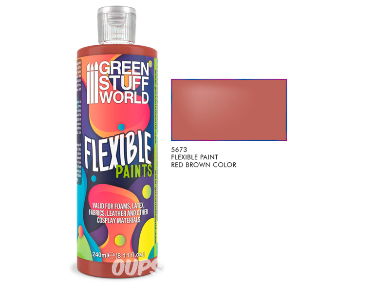 Green Stuff 5673 Peinture souple brun rouge 240ml