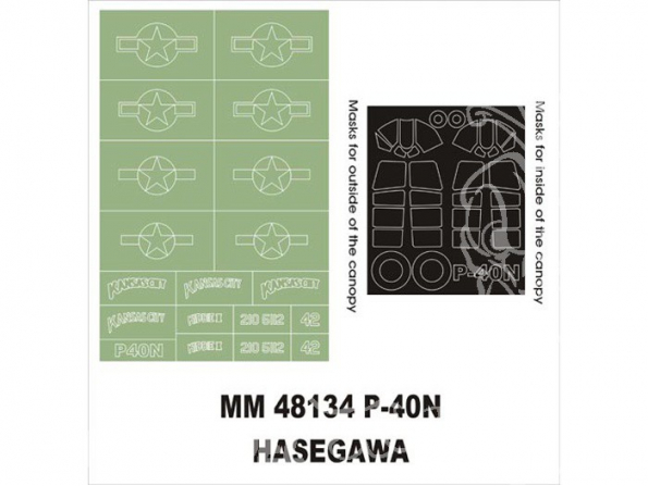 Montex Maxi Mask MM48134 P-40N Hasegawa 1/48