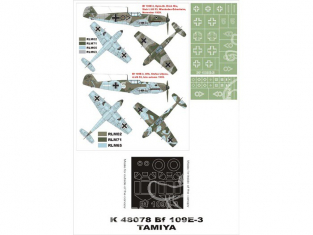 Montex Super Mask K48078 Messerschmitt Bf109E-3 Tamiya 1/48