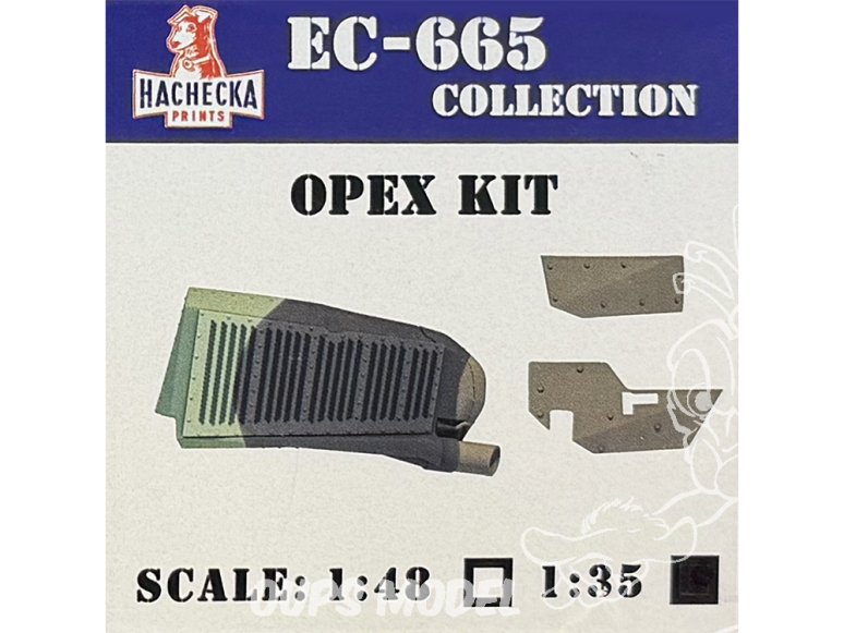 Hachecka Prints maquette hélicoptère HKP-03-10-35 Set Opex Tire EC-665 1/35