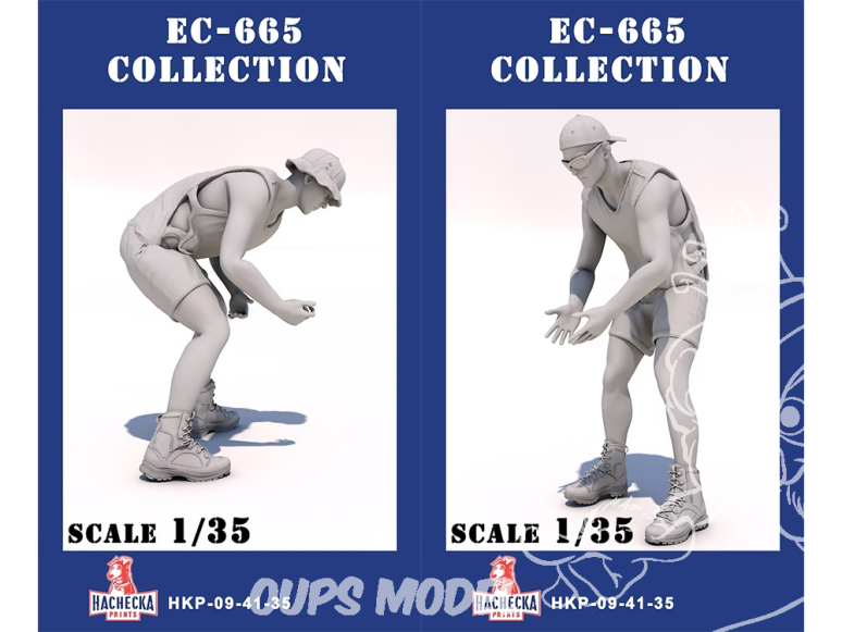 Hachecka Prints figurine HKP-09-41-35 Set EC-665 Tigre OPEX 02 x2 1/35