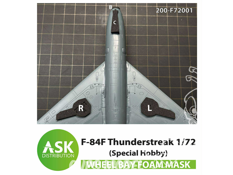 ASK Art Scale Kit accessoire F72001 F-84F Thunderstreak Masque en mousse Special Hobby 1/72
