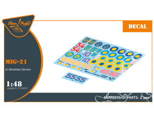 Clear Prop militaire CPD48005 Decalques Mig-21 service Ukrainien Tous Kits 1/48