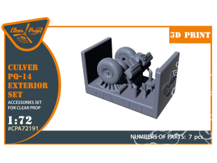 Clear Prop kit d'amelioration avion CPA72191 Ensemble extérieur Culver PQ-14 pour kits CP 1/72